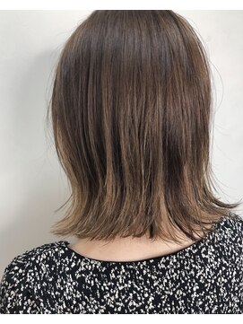 モルニ(MORNI) マロンブラウン_マロンベージュ Aラインボブ かきあげ