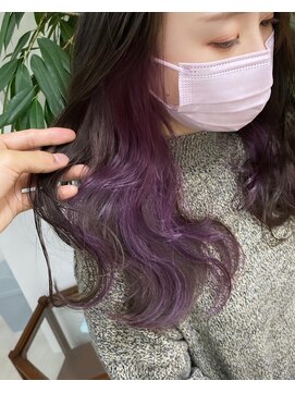 イエナ 渋谷(IENA) インナーカラー　バイオレットピンク