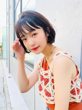 メーヴェ(Mowen) mowen 南堀江 丸みショート×オリーブカラー×大人可愛い