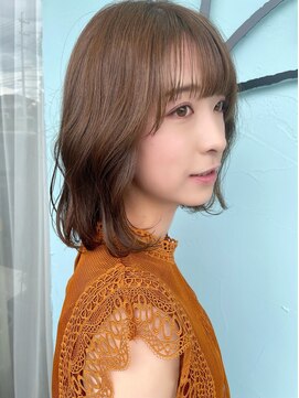 ウル(uLu.) 【ブリーチなし】ブラウンカラー/顔周りカット