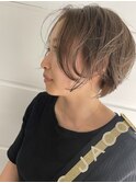 ショートボブにルーズなシアパーマ