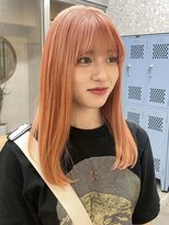 ダブルカラーインナーカラーミルクティーベージュローライト韓国