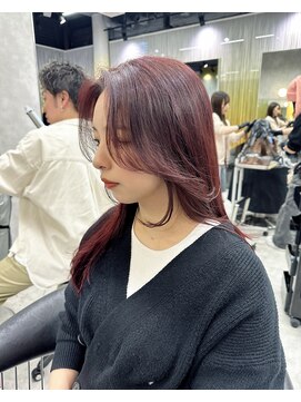 シティ(CITY) カーテンバング レイヤーカット レッドブラウン