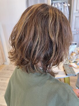 ハグクレア(HUG CLAIRE) パーマ×ハイライト