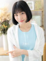 カバーヘア イヴ 戸頭店(COVER HAIR EVE)&nbsp;黒髪艶カラー内巻きワンカールナチュラルボブc4戸頭20代30代40代