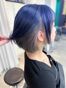 ボックスミコ(Box mico.) 【ハイトーンデザインカラー】ブルー×シルバー☆