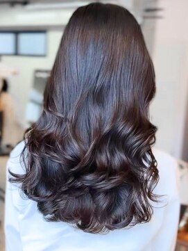 レノラ 本町(LENORA) ウェーブパーマこなれミディ前髪レイヤーカット長めバング