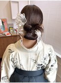卒業式ヘアセットカチモリ生花セット卒業式