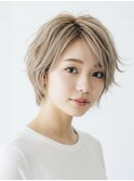 ハイトーンショート×ベージュ