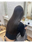 グレージュ10代20代ロングヘア透明感カラー
