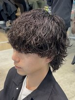 フィフス 天神大名(fifth) ゆるめ波巻きスパイラルパーマ波巻きパーマセンターパートウルフ