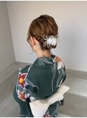 浴衣ヘア　まとめ髪