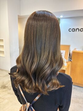 カノエ 山口小郡店(canoe) 髪質改善＆ブリーチ無しオリーブベージュ