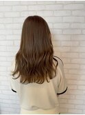 大人可愛いベージュブラウンカラー