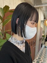 ノード(NODE)&nbsp;栄タッセルボブ切っぱなしヘア透明感カラー