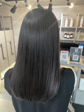 ノス 表参道(NOOS) 髪質改善/ミネコラ/アッシュブラック/セミロング