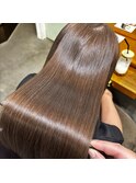 髪質改善カラー×ロング×アッシュベージュ