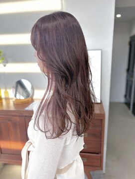 ヘアー アイス 御器所本店(HAIR ICI) ブリーチなしワンカラー柔らかブラウン透明感冬カラー春カラー