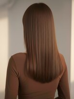 フレイムス ヘアアンドリラックス 東川口店(Frames hair&relax) 20代30代40代/艶感ブラウン×縮毛矯正ストレート東川口