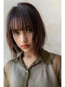 オースティン 調布アミックス(AUSTIN) 大人かわいい前髪セシルカットココアブラウンフリンジウェーブ