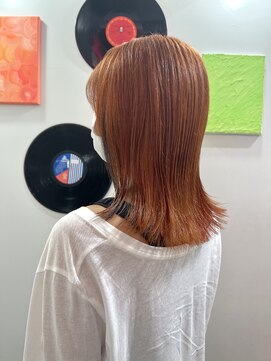 デート 下北沢(DATE) ダブルカラーオレンジベージュカラーケアブリーチハイトーン