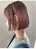 人気のミニボブ×ラベンダーピンクカラー★中村大輔