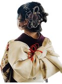 成人式サイド編み下ろしヘアセット着付け♪