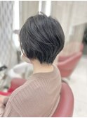 20代30代40代大人可愛い丸みクビレグレージュショートボブ