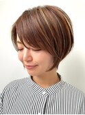 30代40代大人女性/前髪ありショートボブ/ショートヘア/髪質改善
