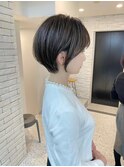白髪ぼかし/ひし形/癖毛/大人ショートボブ/60代50代40代