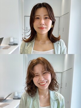 タス(tas) tas似合わせカット before&after 【愛されミディアムパーマ】