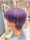 メンズライクミニウルフショートウルフウルフパーマハイライト