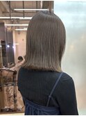 ブリーチなし　ボブ　グレージュ　くすみベージュ/momoka