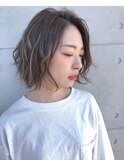 透明感カラーのボブスタイル［長町駅/イルミナカラー/縮毛矯正］
