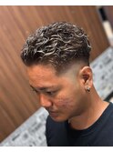 フェードパーマ　メッシュ