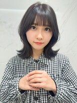 レイリー 原宿 表参道(Rayreee)&nbsp;大人可愛いくびれミディアム/ダークブラウン/前髪カット/顔周り