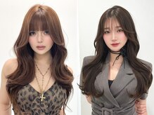 韓国ヘア#渋谷#学割U24#黒染め#ブリーチなしダブルカラー/暗染め