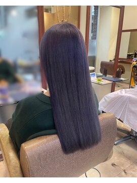 美容室ステラ　坂戸駅前店 ブリーチありパープルカラー