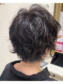 NATURAL PERM × SHORT BOB  [30代40代50代60代]