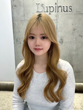 ロンドルピナス 小倉(Lond Lupinus) ミディアムヘア暗めカラー/デザインカラー/フェイスフレーミング