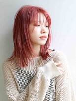 ロッソ ヘアアンドスパ 北千住店(Rosso Hair&SPA)&nbsp;ミディアムレイヤー×ピンクヘア【北千住】