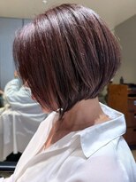 ナチュラル ヘアーデザイニング(Natural hair designing) 丸みショートボブ/秋の艶ブラウン/横顔までキュン/大人のモテ髪