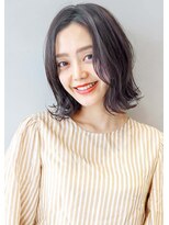 ヘアサロンガリカアオヤマ(hair salon Gallica aoyama) ☆ ネイビーグレージュ ＆ 無造作 ☆ノームコア 外ハネ BOB ☆