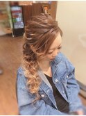 ヘアセット／編みおろし