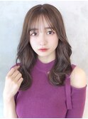 韓国風マロンミディ_マロンベージュAラインボブ_8588
