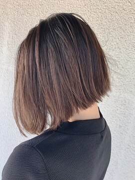 プラン 玉造(plein) 【plein玉造】前下がりボブ×ナチュラルブラウン