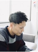 シンプルショート×アップバング