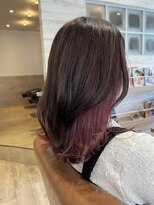 ラボヌールヘアー 宇都宮店(La Bonheur hair)&nbsp;ピンクインナーカラー♪【宇都宮駅/インナーカラー】