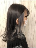 ロング/インナーカラー/シルバー