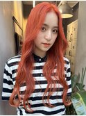 人気のオレンジヘア　顔髪型別ヘアスタイル特集　渋谷